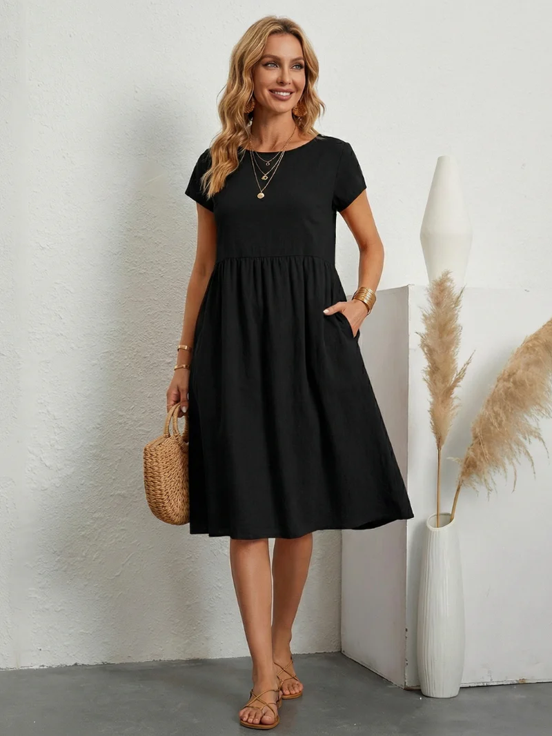 ELEGANTE ABITO CON TASCHE