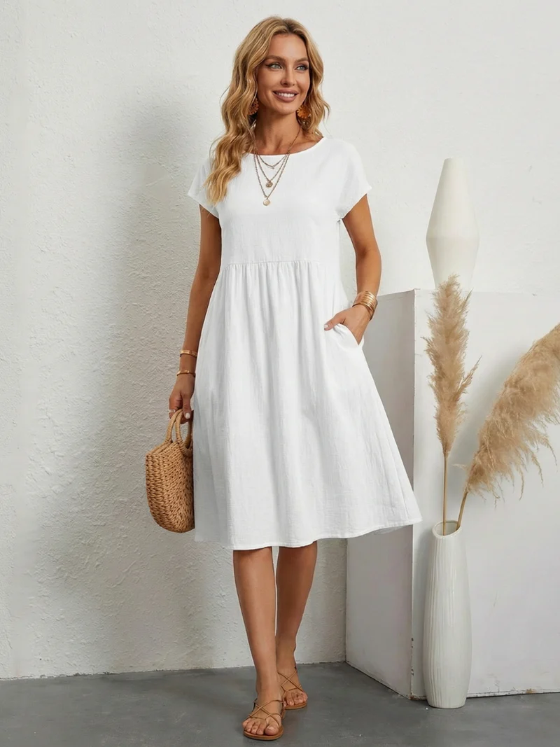 ELEGANTE ABITO CON TASCHE